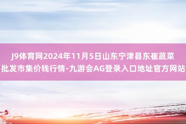 J9体育网2024年11月5日山东宁津县东崔蔬菜批发市集价钱行情-九游会AG登录入口地址官方网站